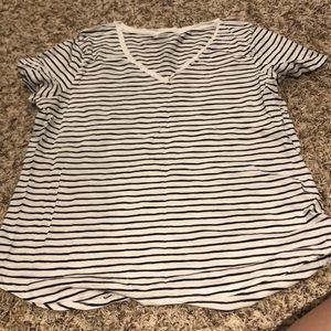 Striped v-neck